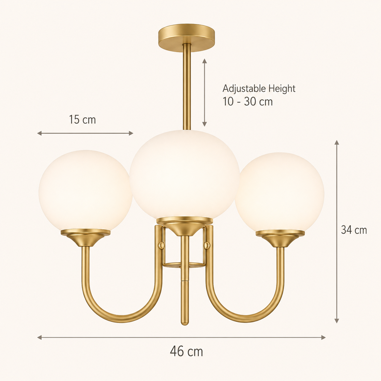 Elegant Modern Marshmallow Chandelier with Adjustable Height | Soft Pink Glass Shades for Timeless Glamour