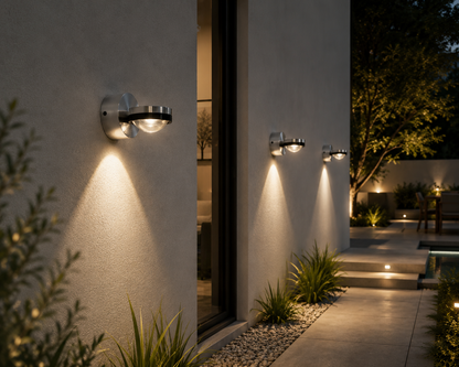 Elegant Crystal Wall Sconce Light with Up & Down Illumination | Modern Bathroom Wall Lights for Cozy Ambiance