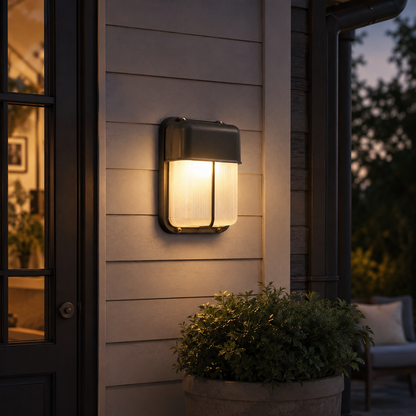 Vintage LED Outdoor Wall Lantern with IP65 Waterproof Rating | Industrial Retro Glass Sconce for Timeless Elegance