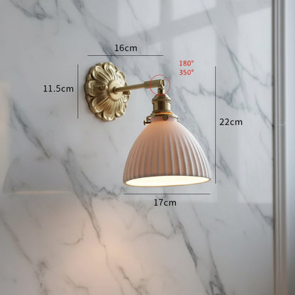 Ceramic Ball Wall Light with Elegant Copper Finish | Modern Sconce for Warm Illumination 12