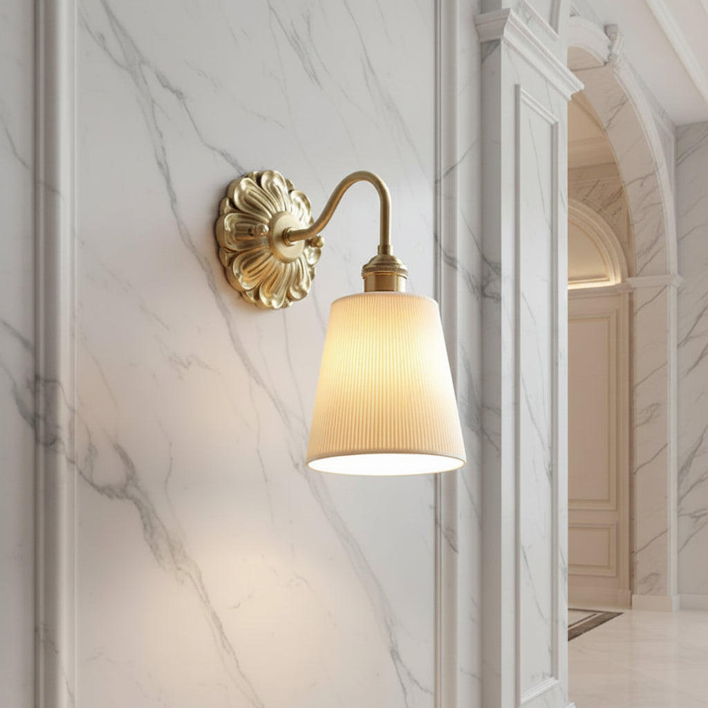 Ceramic Ball Wall Light with Elegant Copper Finish | Modern Sconce for Warm Illumination 15