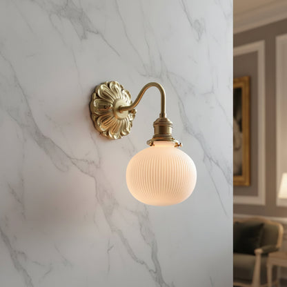 Ceramic Ball Wall Light with Elegant Copper Finish | Modern Sconce for Warm Illumination 18