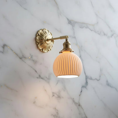 Ceramic Ball Wall Light with Elegant Copper Finish | Modern Sconce for Warm Illumination 22