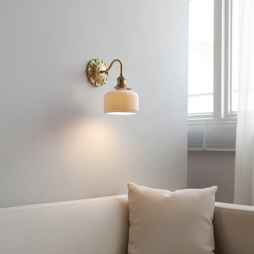 Ceramic Ball Wall Light with Elegant Copper Finish | Modern Sconce for Warm Illumination 4