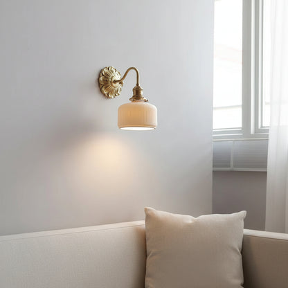 Ceramic Ball Wall Light with Elegant Copper Finish | Modern Sconce for Warm Illumination 4