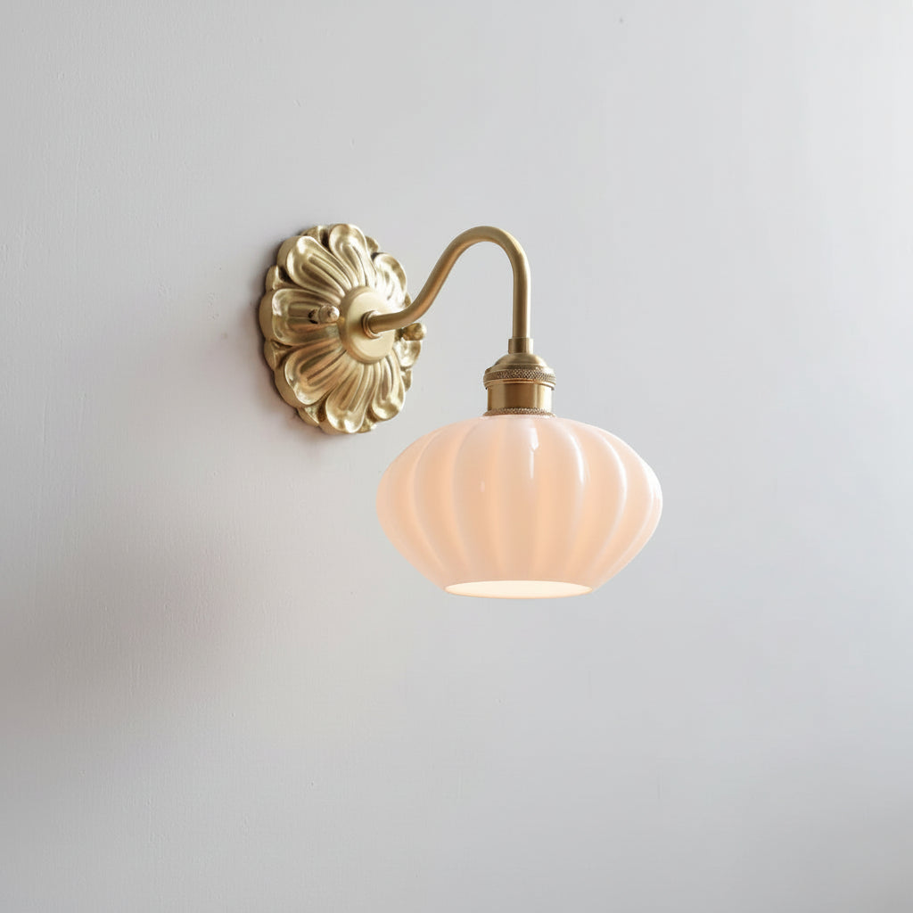 Ceramic Ball Wall Light with Elegant Copper Finish | Modern Sconce for Warm Illumination 8