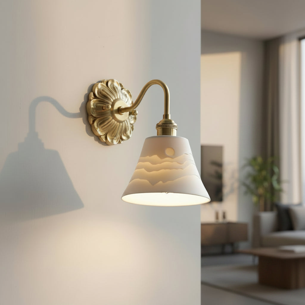 Ceramic Ball Wall Light with Elegant Copper Finish | Modern Sconce for Warm Illumination 9