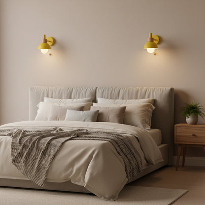 Charming Nordic Wall Sconce Light with Fun Pull Chain Switch | Pastel Colors for Kids' Rooms 1