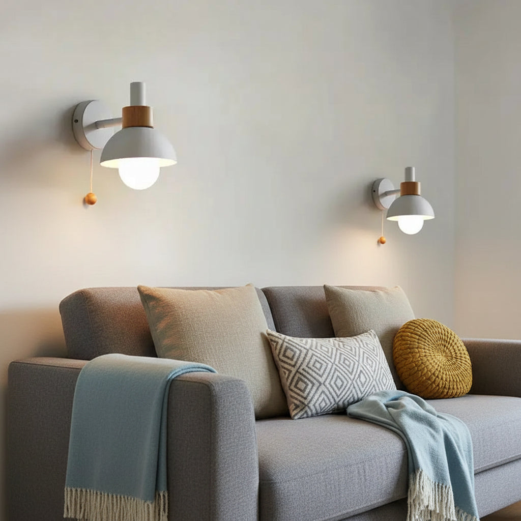 Charming Nordic Wall Sconce Light with Fun Pull Chain Switch | Pastel Colors for Kids' Rooms 4