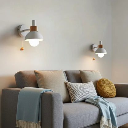 Charming Nordic Wall Sconce Light with Fun Pull Chain Switch | Pastel Colors for Kids' Rooms 4