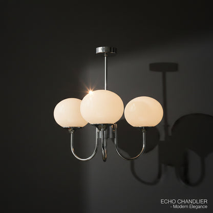Elegant Ceiling Light | Modern Marshmallow Chandelier with Adjustable Height | Soft Pink Glass Shades for Timeless Glamour 19
