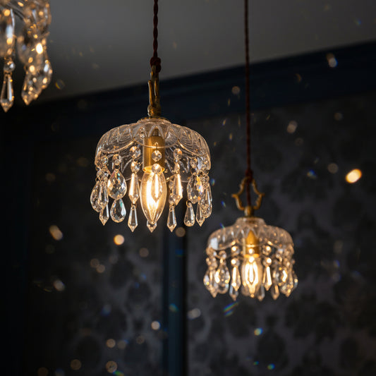 Elegant Crystal Chandelier Light with LED Bulb | French Retro Design for Dining Room Ambiance 2