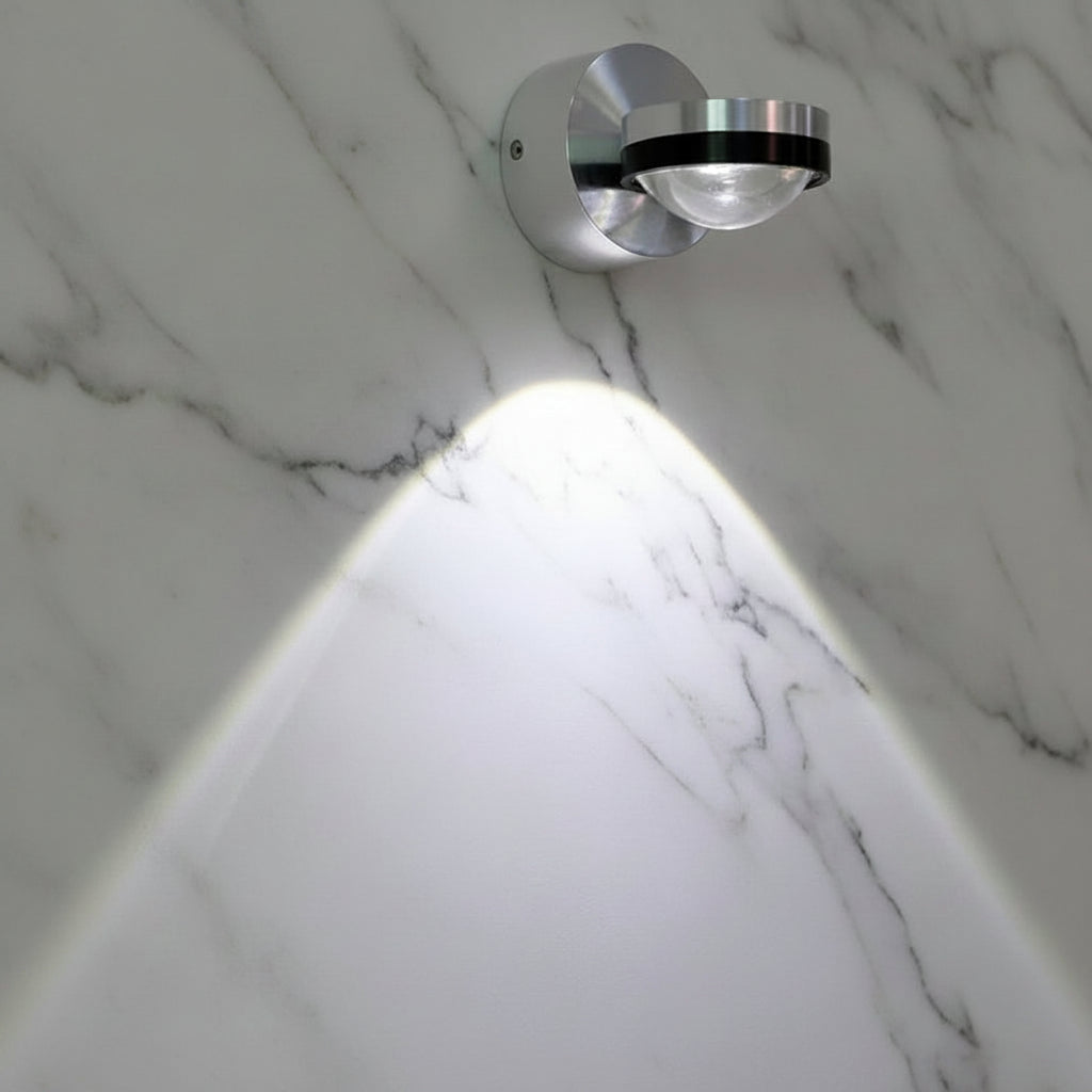 Elegant Crystal Wall Sconce Light with Up & Down Illumination | Modern Bathroom Wall Lights for Cozy Ambiance 3