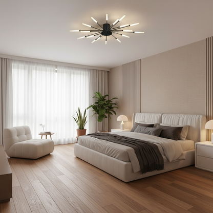 Elegant Flush Mount Ceiling Light with LED Bulbs | Modern Design for Stunning Home Ambiance 11