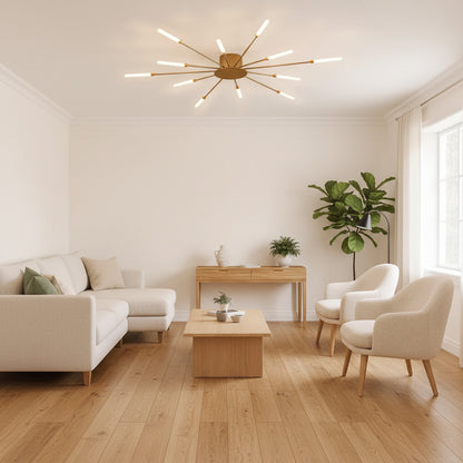 Elegant Flush Mount Ceiling Light with LED Bulbs | Modern Design for Stunning Home Ambiance 6
