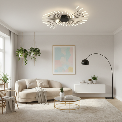Elegant Flush Mount Ceiling Light with LED Bulbs | Modern Design for Stunning Home Ambiance 7