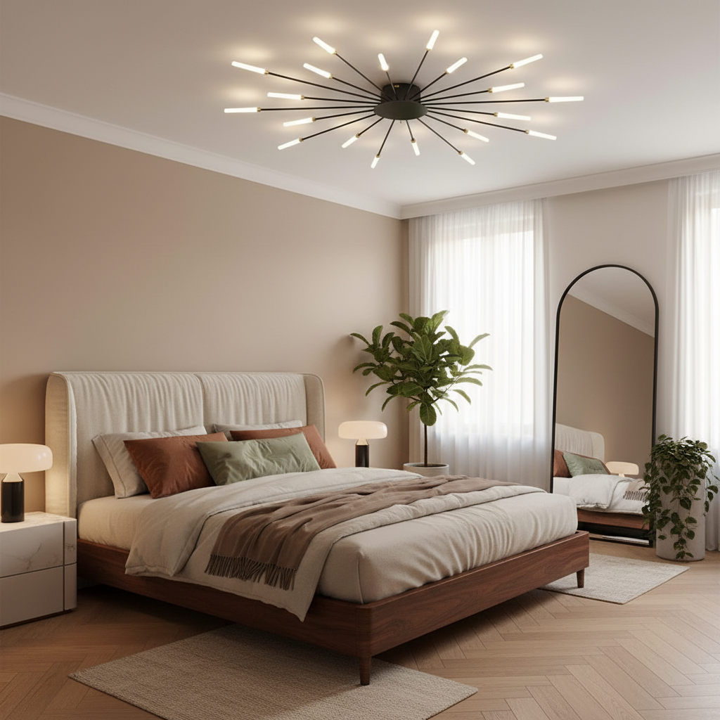 Elegant Flush Mount Ceiling Light with LED Bulbs | Modern Design for Stunning Home Ambiance 9