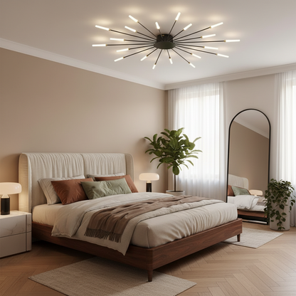 Elegant Flush Mount Ceiling Light with LED Bulbs | Modern Design for Stunning Home Ambiance 9