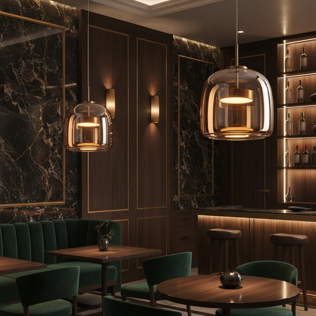 Elegant Glass Pendant Light | Modern Kitchen Pendant Lighting with Dimmable Feature | Stylish Design for Kitchen Island Ambiance 4