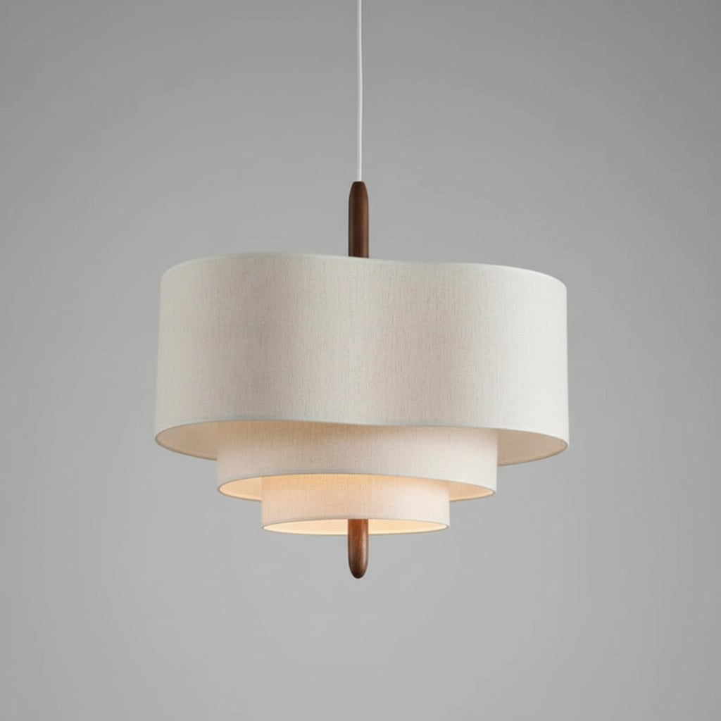 Elegant Japanese Fabric Pendant Light | Retro Hanging Lights with Warm White Illumination | Ideal for Home & Hospitality Decor 1