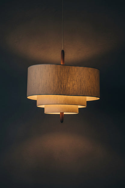 Elegant Japanese Fabric Pendant Light | Retro Hanging Lights with Warm White Illumination | Ideal for Home & Hospitality Decor 3