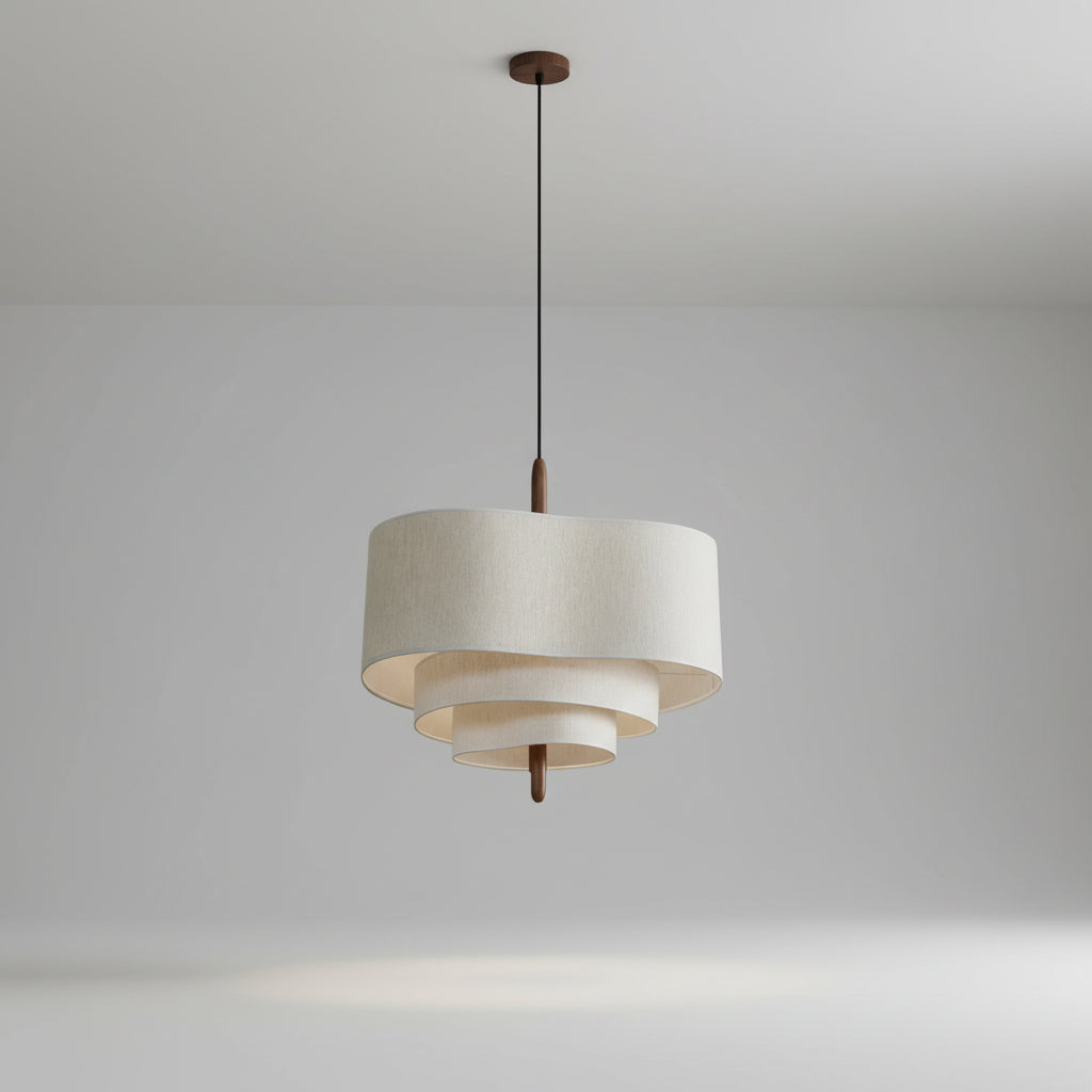 Elegant Japanese Fabric Pendant Light | Retro Hanging Lights with Warm White Illumination | Ideal for Home & Hospitality Decor 6