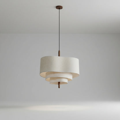 Elegant Japanese Fabric Pendant Light | Retro Hanging Lights with Warm White Illumination | Ideal for Home & Hospitality Decor 6