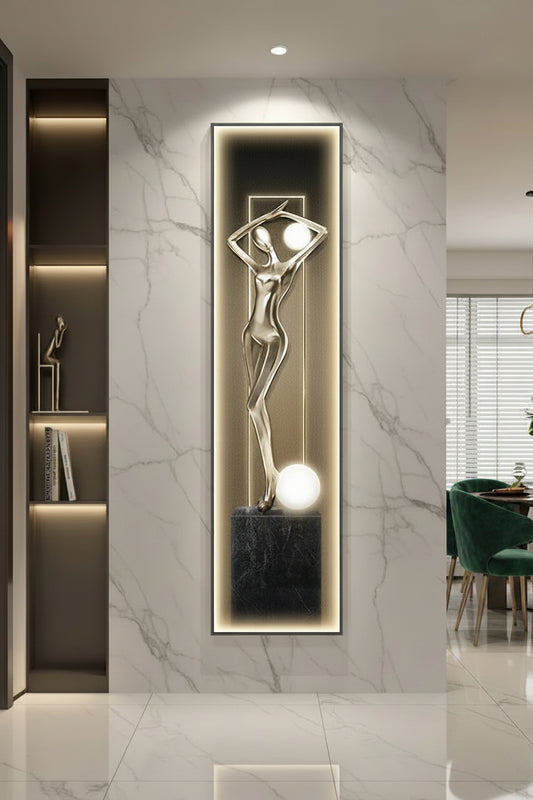 Elegant LED Wall Sconce with Dimmable Feature | Modern Abstract Design for Unique Home Decor 1