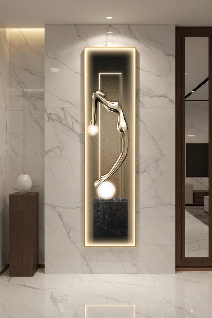 Elegant LED Wall Sconce with Dimmable Feature | Modern Abstract Design for Unique Home Decor 3