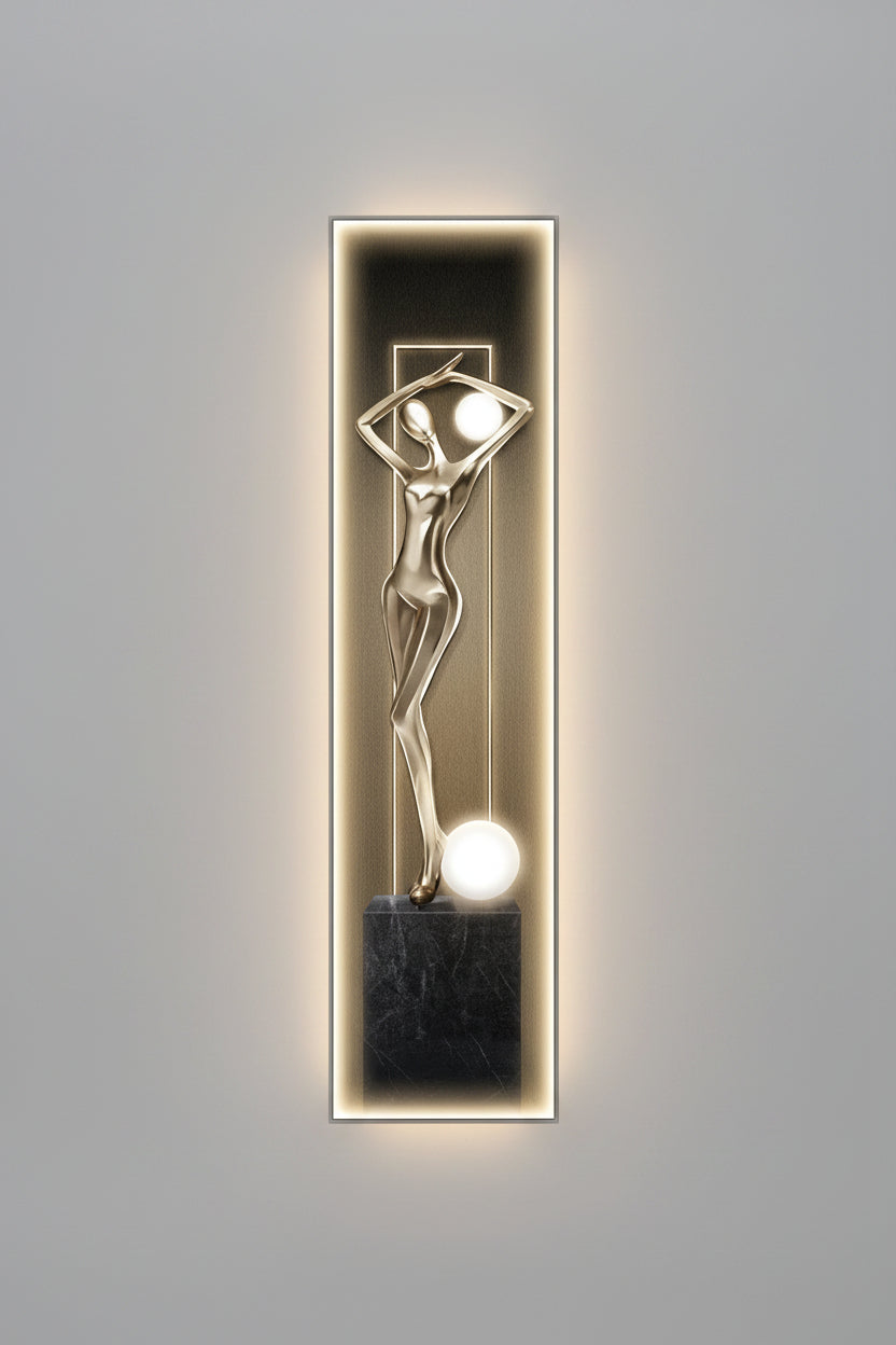 Elegant LED Wall Sconce with Dimmable Feature | Modern Abstract Design for Unique Home Decor 6