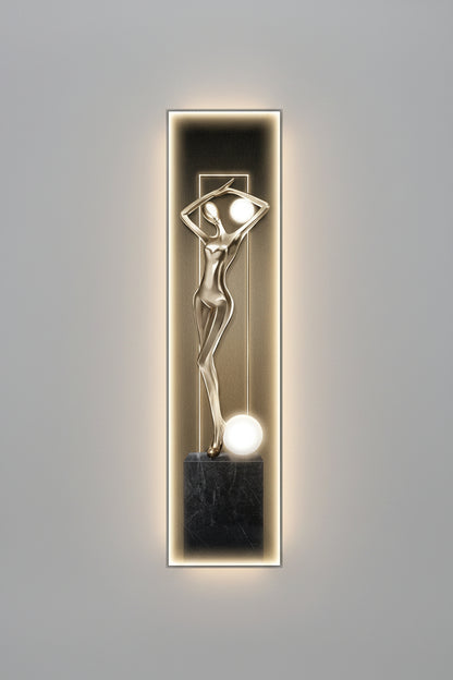 Elegant LED Wall Sconce with Dimmable Feature | Modern Abstract Design for Unique Home Decor 6