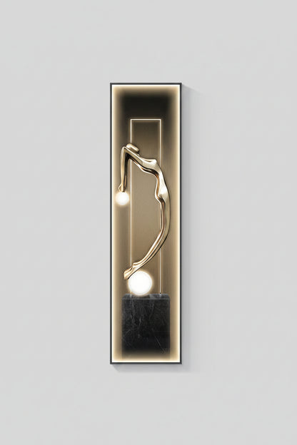 Elegant LED Wall Sconce with Dimmable Feature | Modern Abstract Design for Unique Home Decor 7