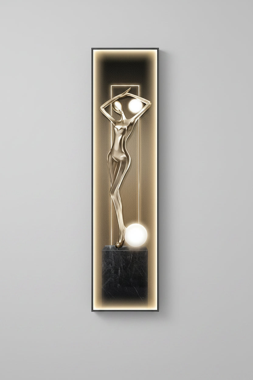 Elegant LED Wall Sconce with Dimmable Feature | Modern Abstract Design for Unique Home Decor 8
