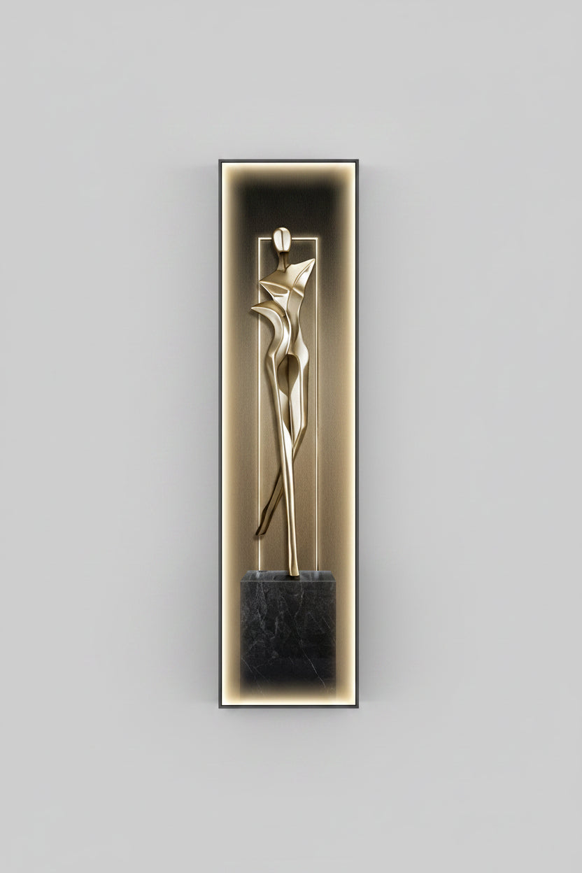 Elegant LED Wall Sconce with Dimmable Feature | Modern Abstract Design for Unique Home Decor 9