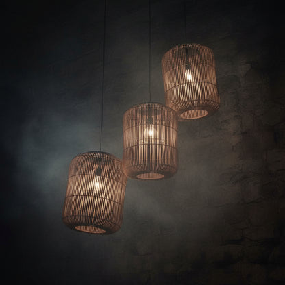 Elegant Rattan Pendant Light with Hand-Knitted Wicker Design | Cozy Ambiance for Living Spaces 3