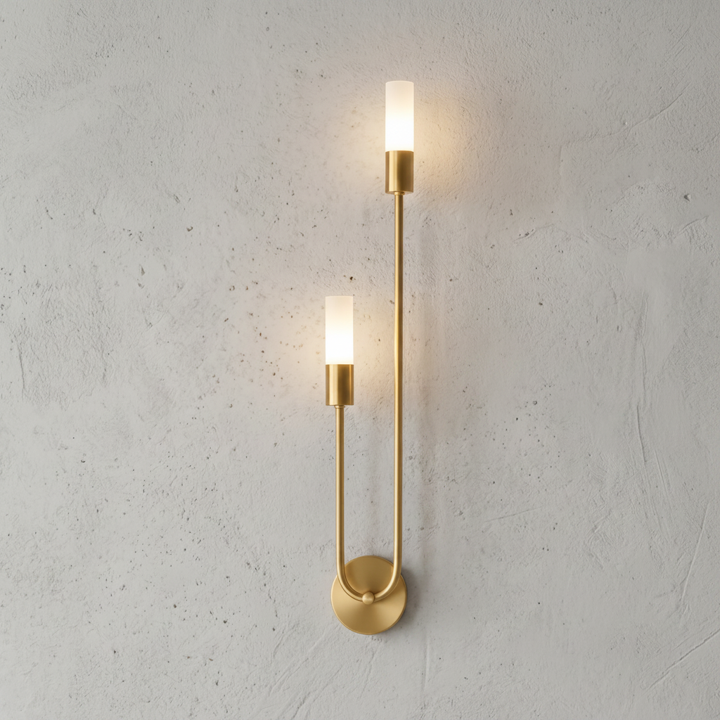 Gold wall sconce 