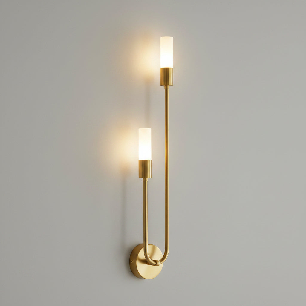 Elegant Wall Sconces | Modern Gold & Black Sconce Light with Integrated LED | Stylish Indoor Wall Lighting for Ambiance 2