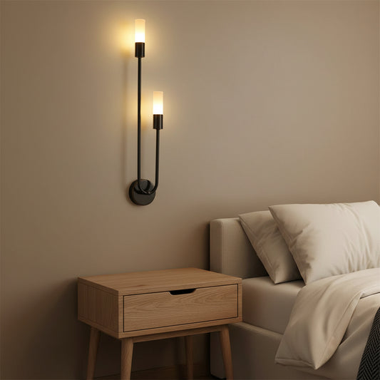 Elegant Wall Sconces | Modern Gold & Black Sconce Light with Integrated LED | Stylish Indoor Wall Lighting for Ambiance 3
