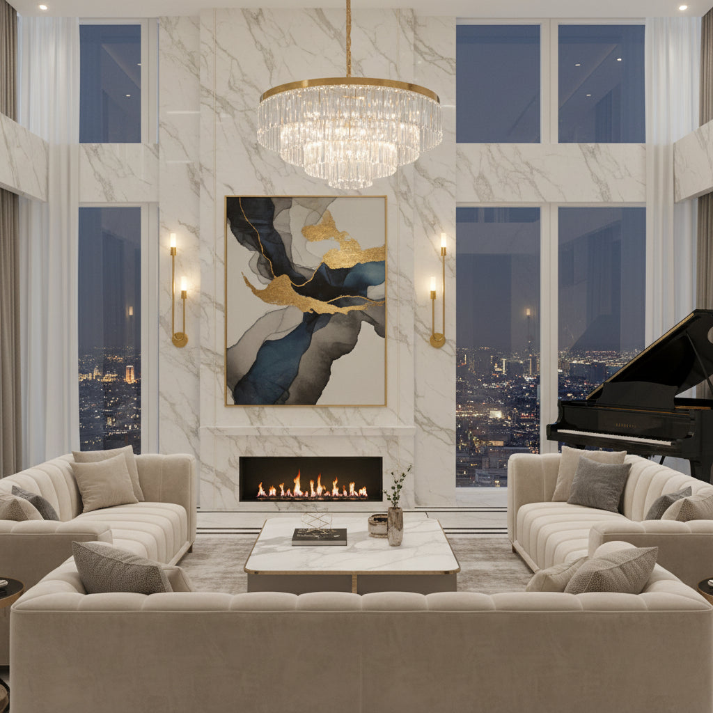 Elegant Wall Sconces | Modern Gold & Black Sconce Light with Integrated LED | Stylish Indoor Wall Lighting for Ambiance 6