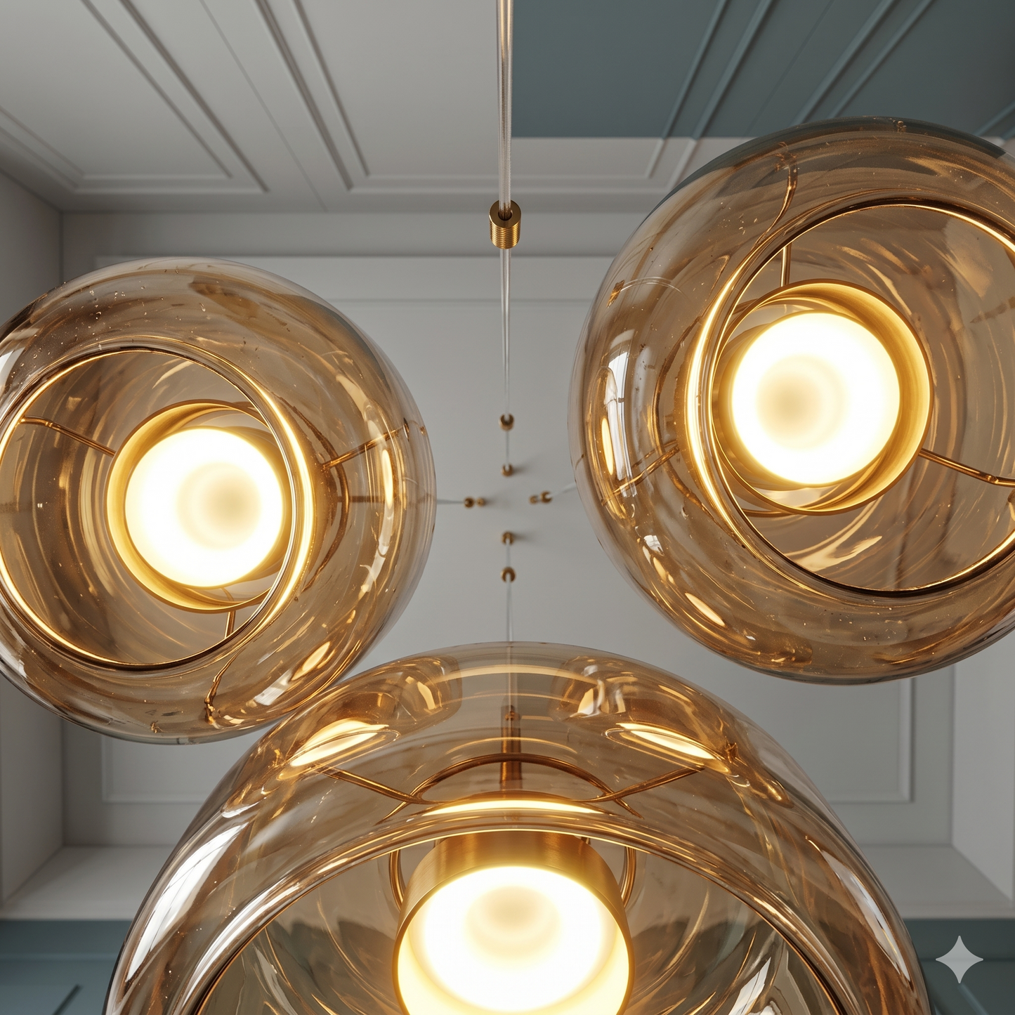 Elegant Glass Pendant Light | Modern Kitchen Pendant Lighting with Dimmable Feature | Stylish Design for Kitchen Island Ambiance