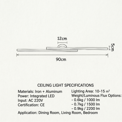 Modern Ceiling Light with Modern Design for Contemporary Spaces
