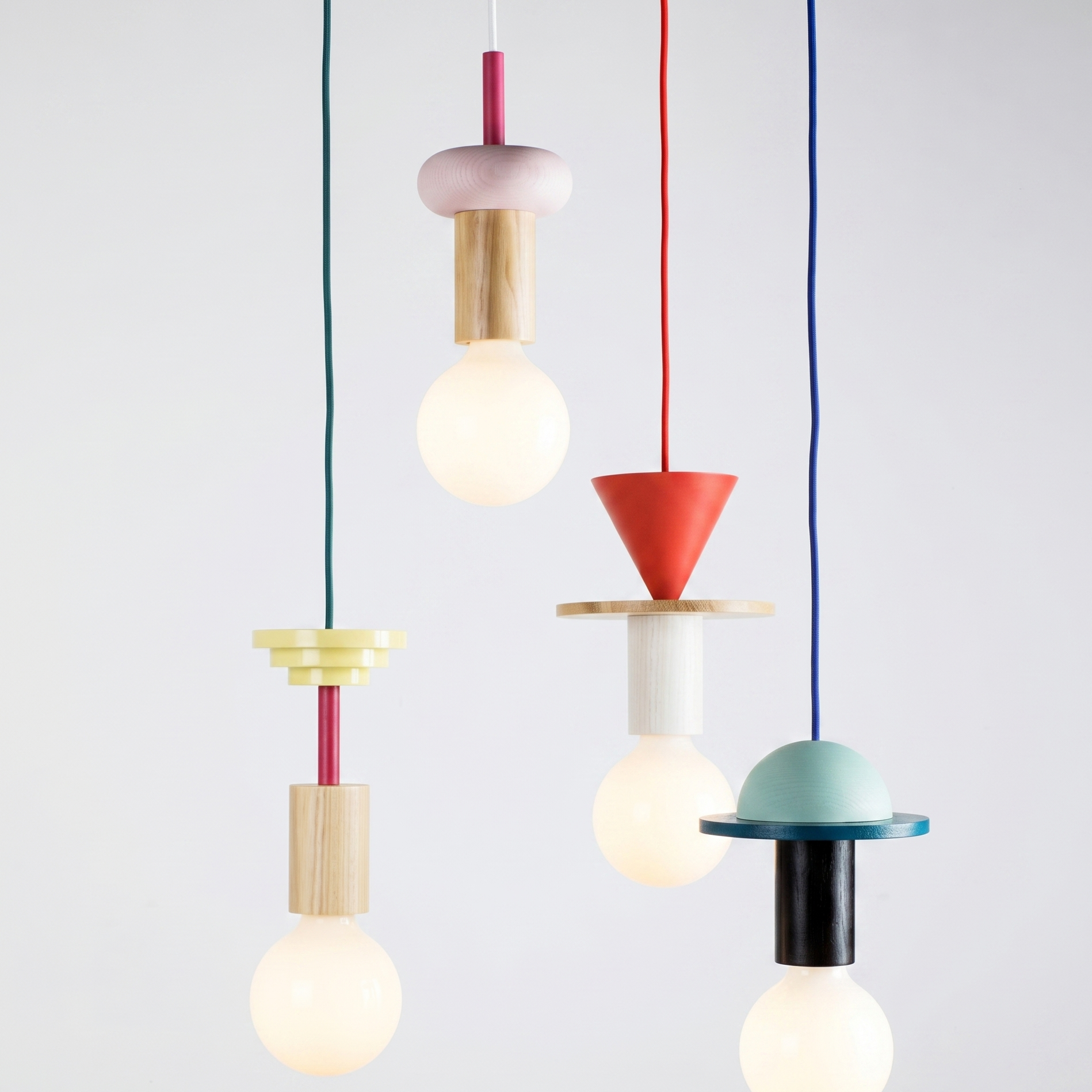 Geometric Pendant Light for Kids' Room with Colorful Design | Modern Illumination for Playful Spaces 