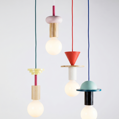 Geometric Pendant Light for Kids' Room with Colorful Design | Modern Illumination for Playful Spaces 