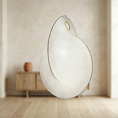 Elegant Silk Pendant Lighting with LED Glow | Modern Chandelier for Cozy Ambiance