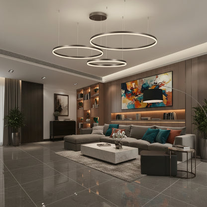 Modern Black Chandelier Light with Adjustable Brightness & Color Options | Elegant Dining Room Fixture for Stylish Home Decor 3