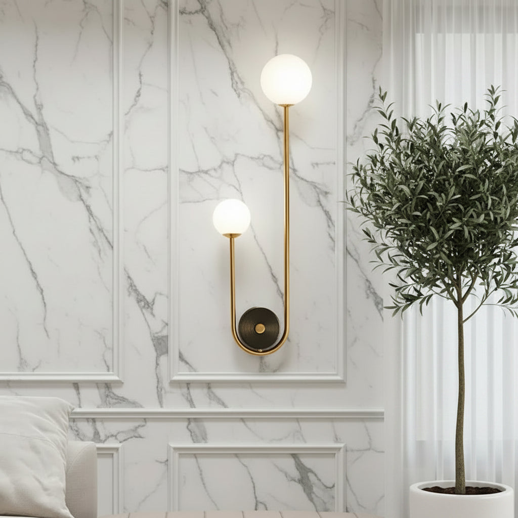 Modern Glass Ball Wall Sconce with LED G9 Lighting | Elegant Illumination for Any Room 3