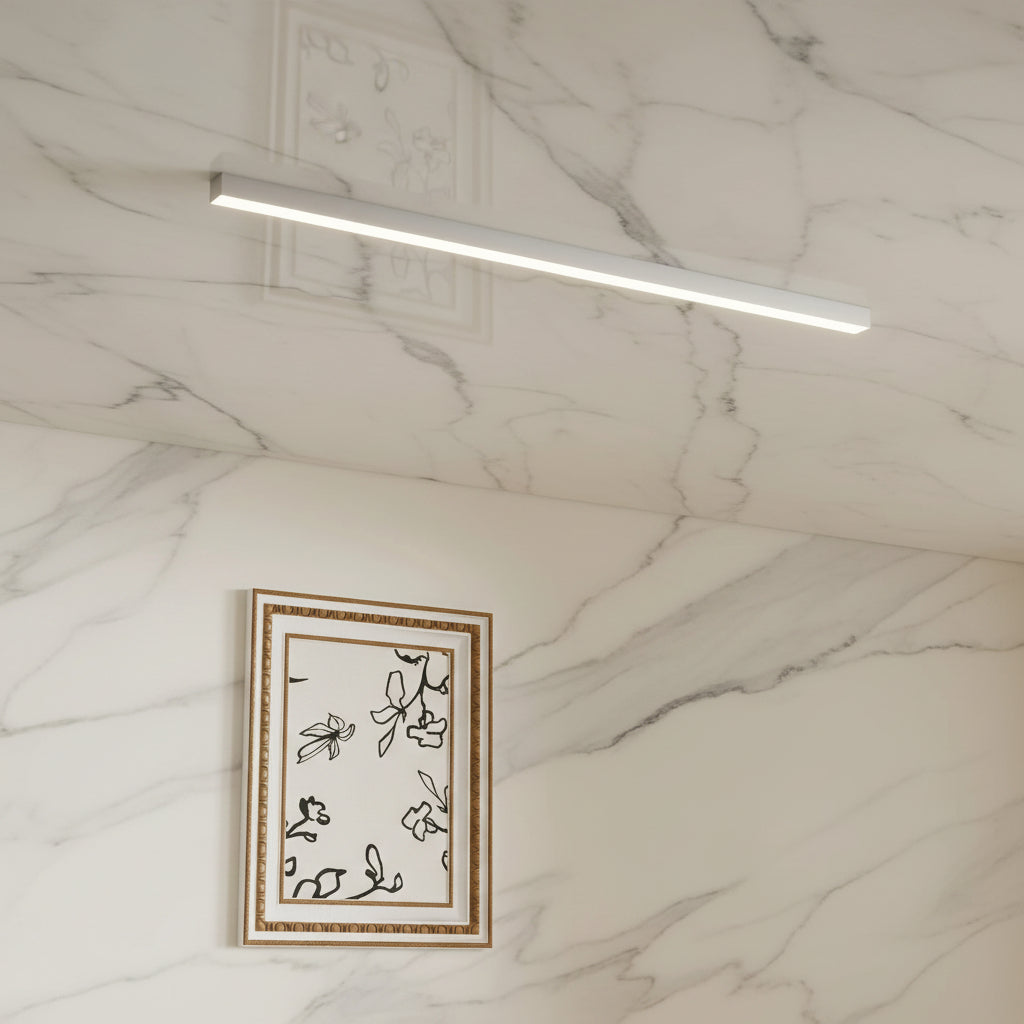 Modern Minimalist | Linear LED Ceiling Light Fixture with Soft Acrylic Diffuser | Ideal Dining Room Lighting Solution 3