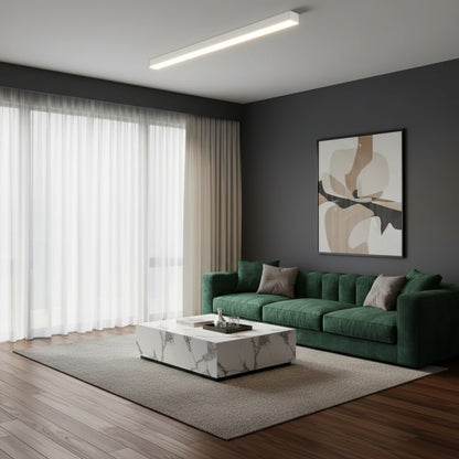 Modern Minimalist | Linear LED Ceiling Light Fixture with Soft Acrylic Diffuser | Ideal Dining Room Lighting Solution 6