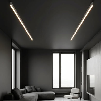 Modern Minimalist | Linear LED Ceiling Light Fixture with Soft Acrylic Diffuser | Ideal Dining Room Lighting Solution 7