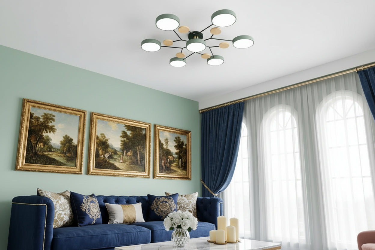 Nordic Modern | Flush Mount Ceiling Light with Energy-Efficient LED | Minimalist Design for Bright Home Illumination 1